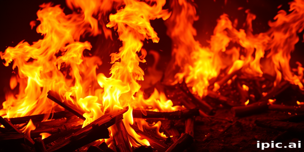 background with fire