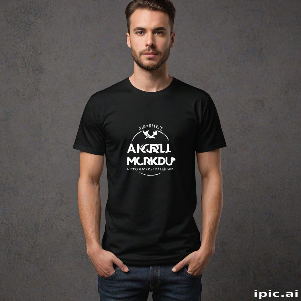 black tee shirt mockup
