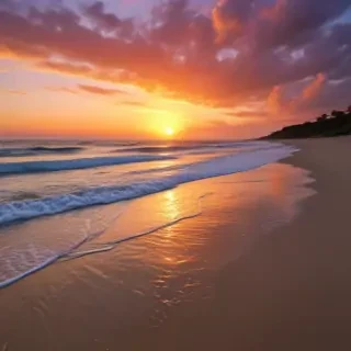 sunset on the beach backgrounds
