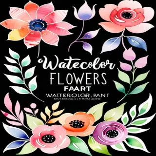 watercolor flowers clipart