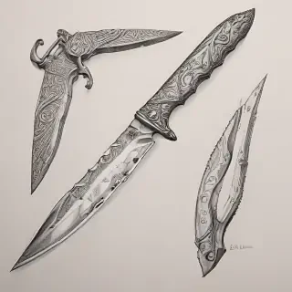 drawings of knives