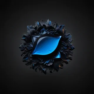 black background blue