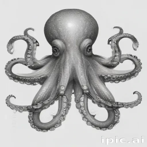 octopus clipart black and white