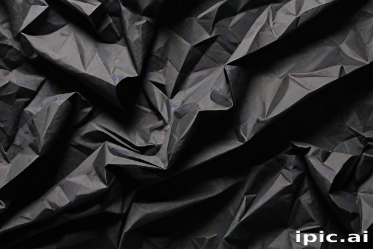 crumpled black paper