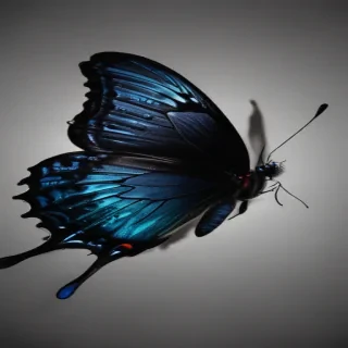 black butterfly outline