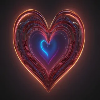 neon heart png