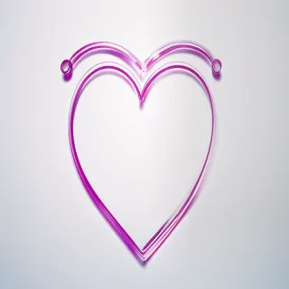 transparent heart outline