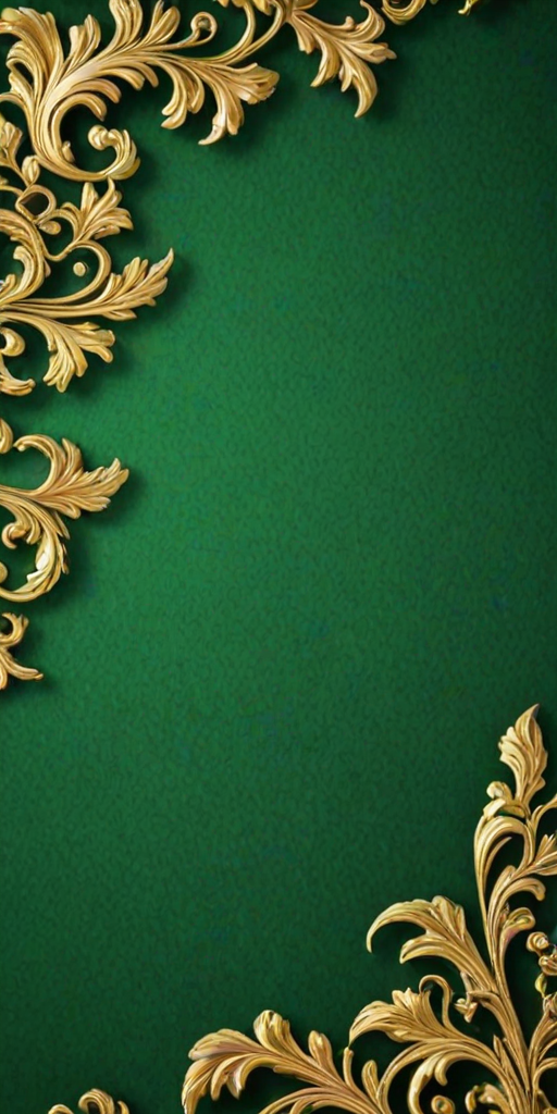 gold and green background