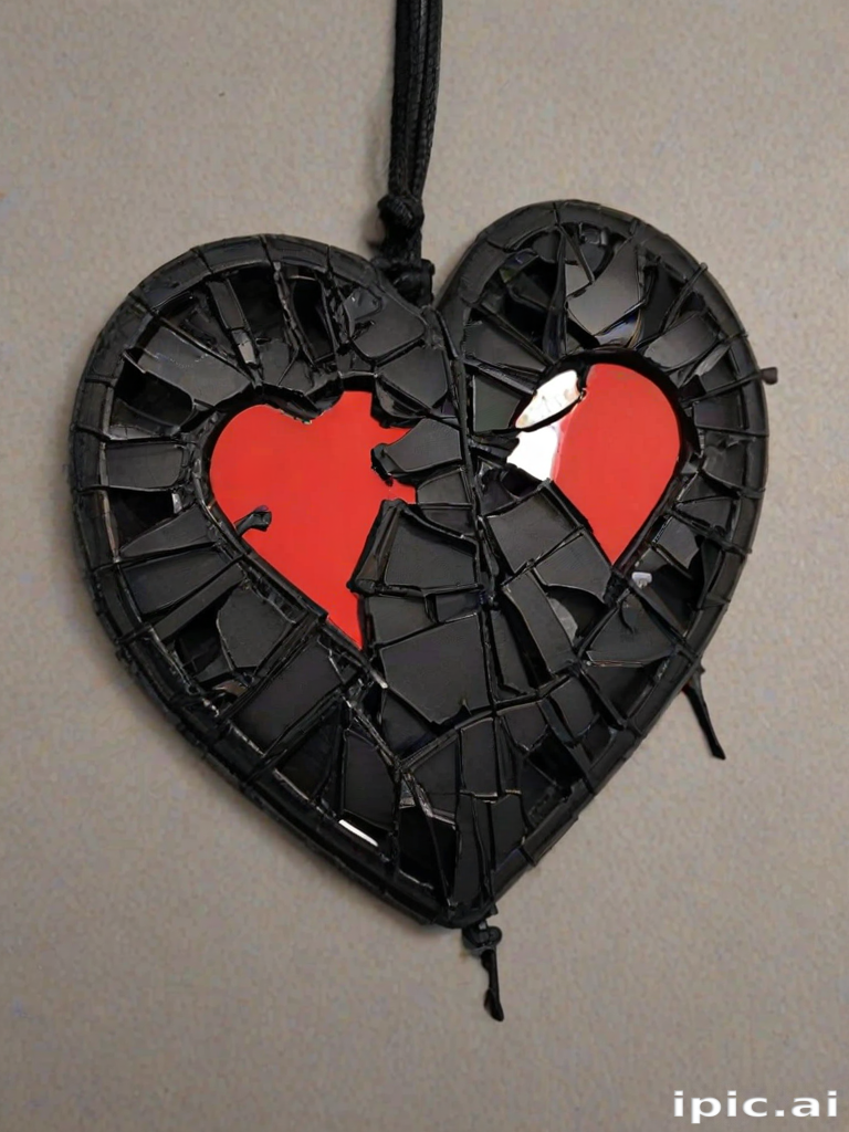 broken heart black