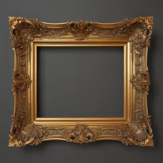gold frame transparent