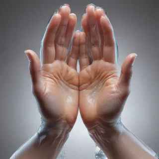 transparent prayer hands