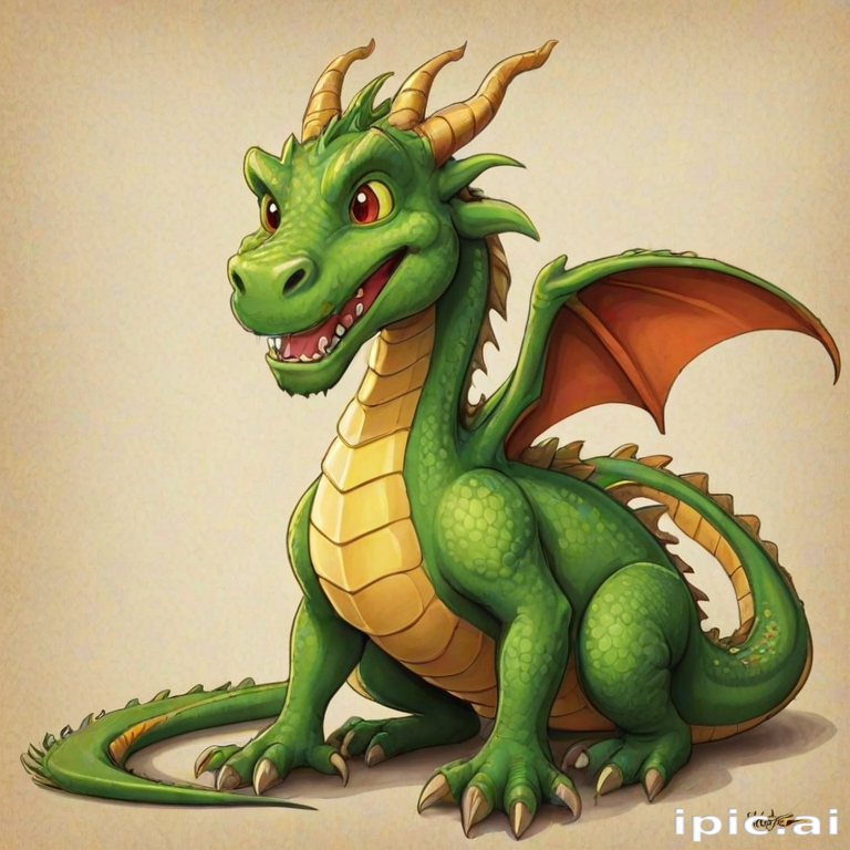 cartoon drawing of a dragon
