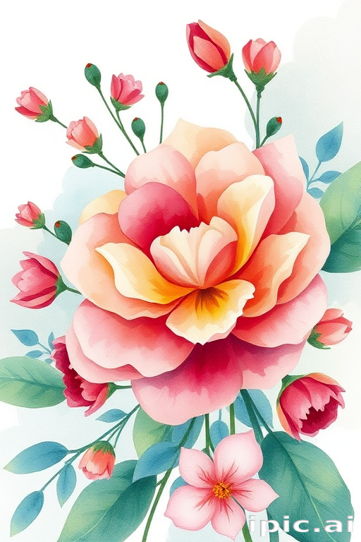 watercolor floral background
