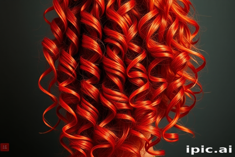 Fiery red curls cascading down to the waist, the Crimson Coil style showcases voluminous ringlets and vibrant hues, perfect for those seeking a dramatic and passionate look