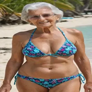 grandma in bikini