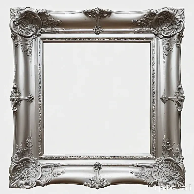 silver picture frame png