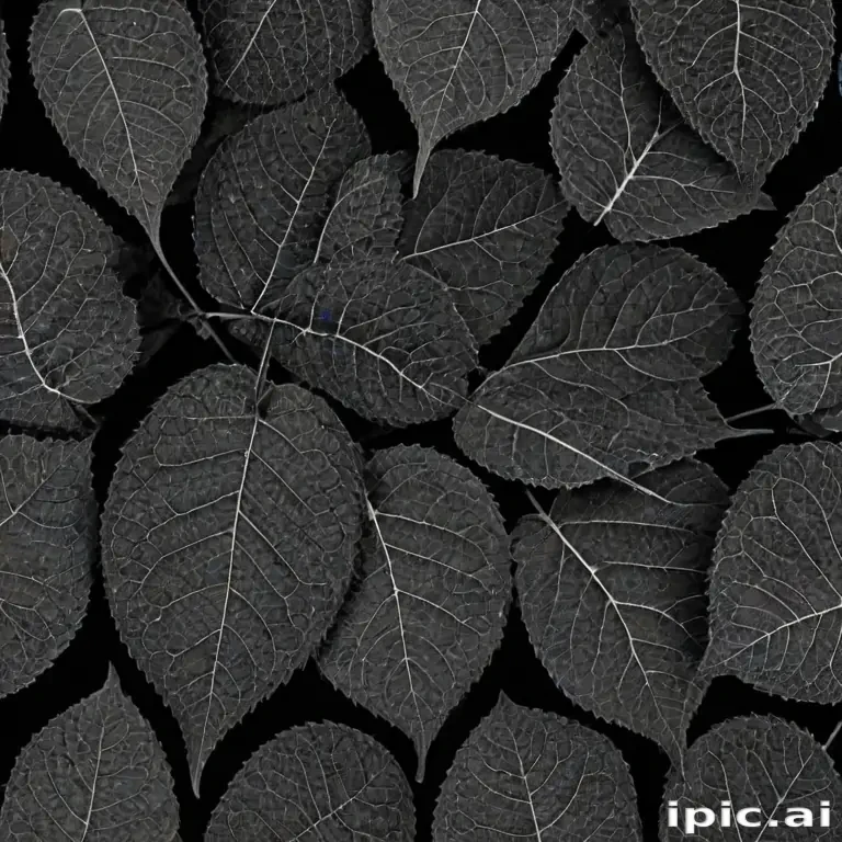 leaf images black and white