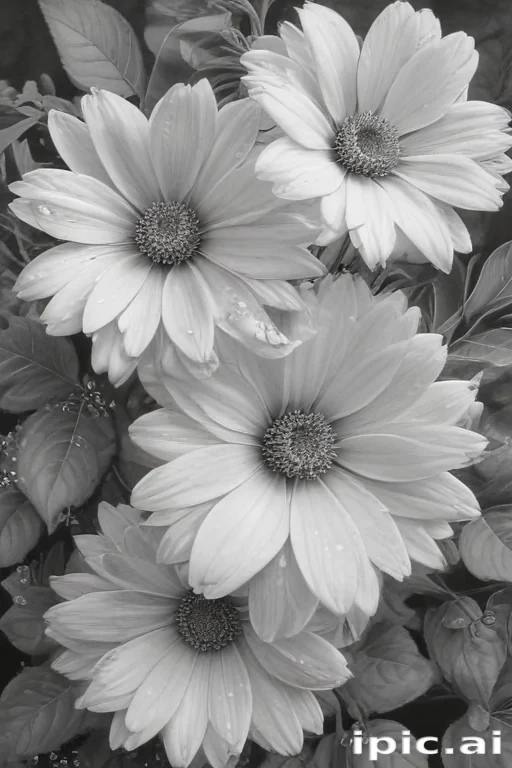 pencil drawn flowers