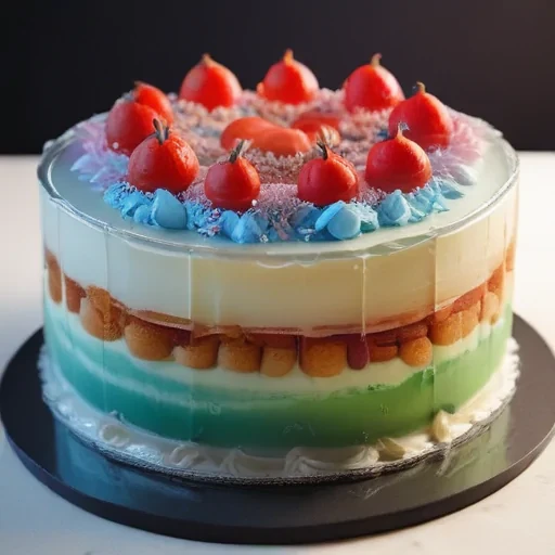 transparent birthday cake