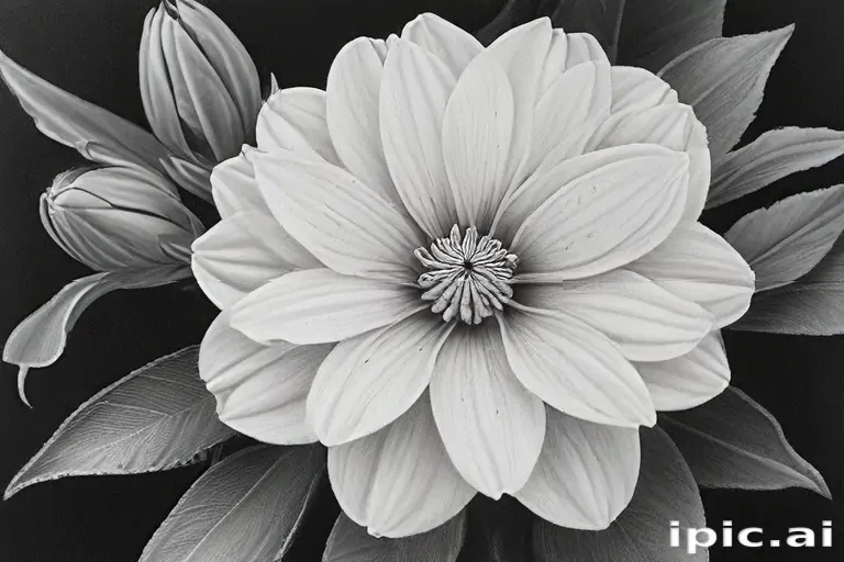 flower pencil drawing