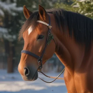 merry christmas images with horses
