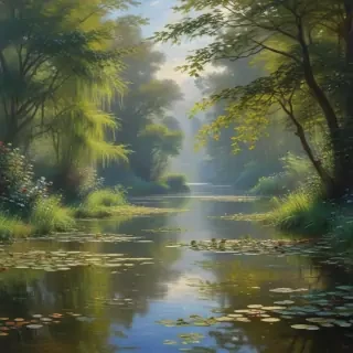 monet painting wallpaper
