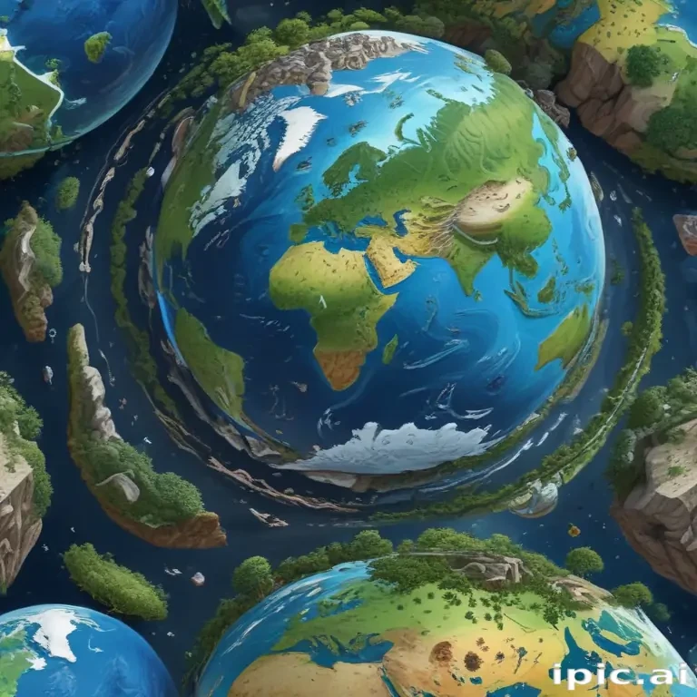 cartoon picture of the planet earth