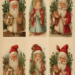 vintage christmas images to print