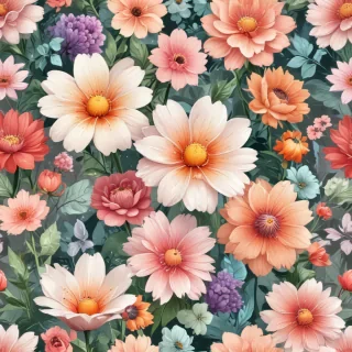cartoon flowers transparent background