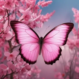 images of pink butterflies