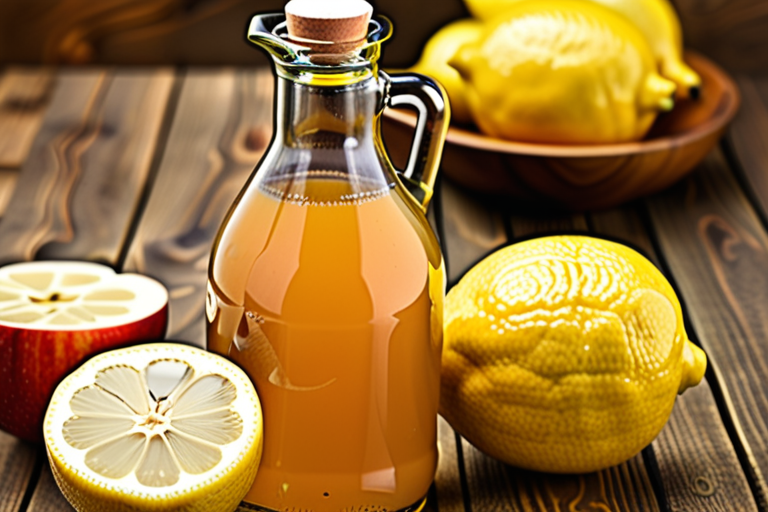 apple cider vinegar with lemon