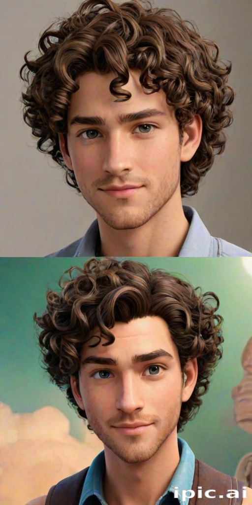 popular male cartoon characters with curly hair