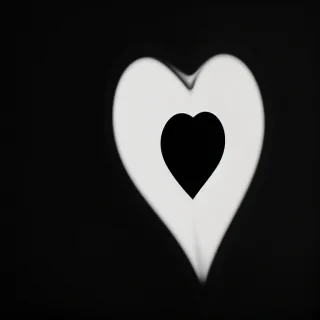 heart with black background