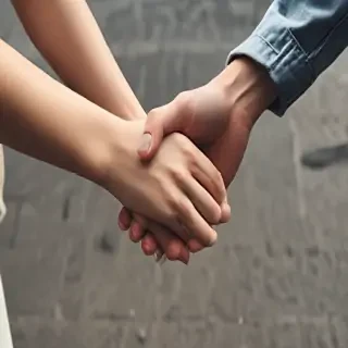 couple holding hands aesthetic