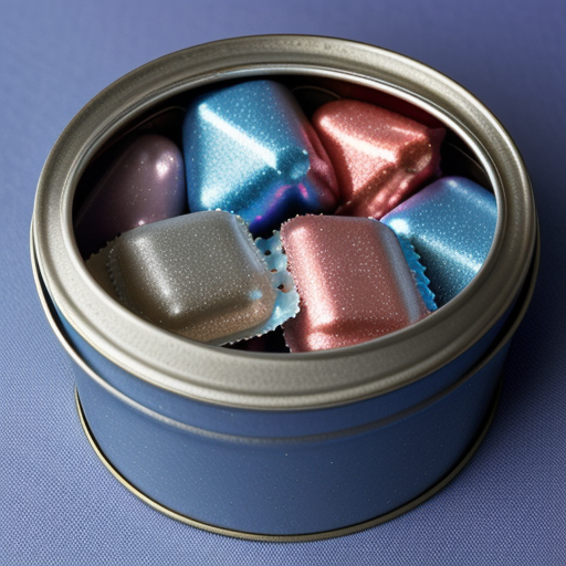 hard candy in a tin