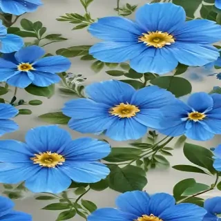 blue flowers transparent