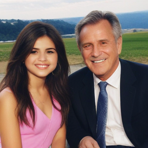 selena gomez with father
