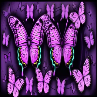 neon purple butterfly aesthetic
