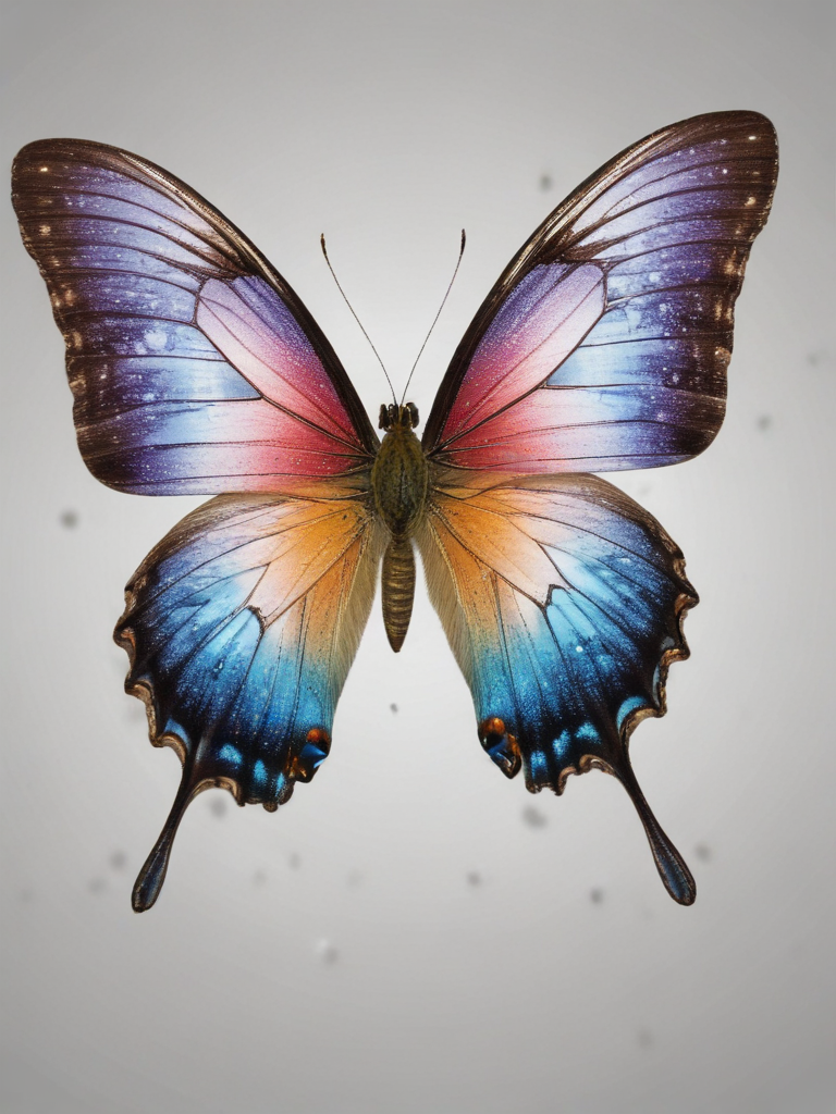 Vibrant and Colorful Butterfly Displaying Stunning Rainbow-Like Wing ...