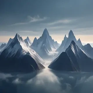 transparent mountains