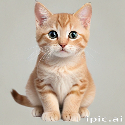 Adorable Orange Tabby Kitten with Big Eyes and Playful Expression