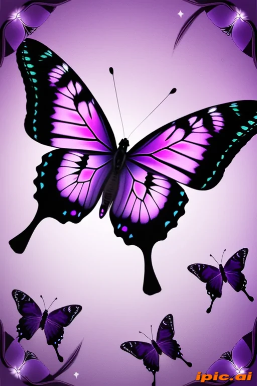 aesthetic purple butterfly