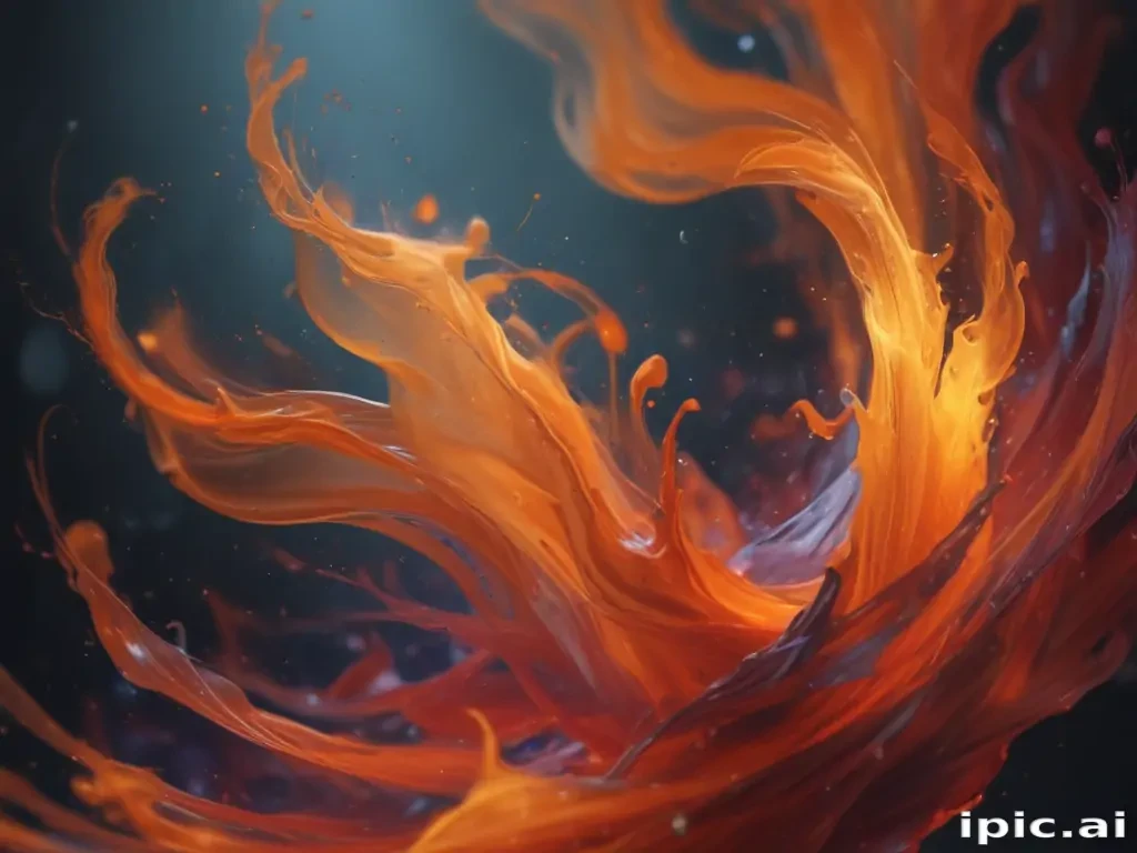 Vibrant Flames Dancing Gracefully in a Captivating Display of Color