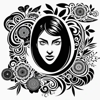 black and white vector images