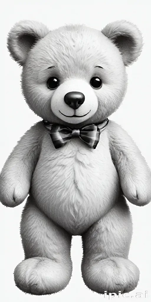 teddy bear clipart black and white