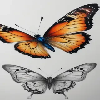 drawing butterfly