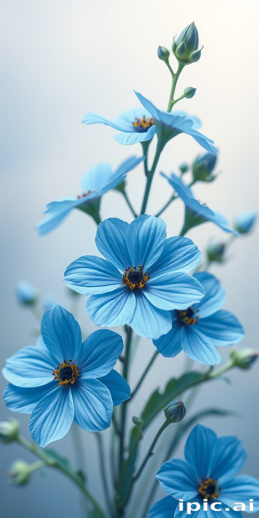 blue flowers png