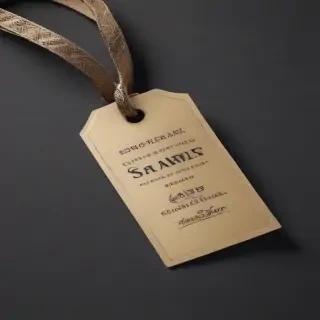 clothing tag mockup