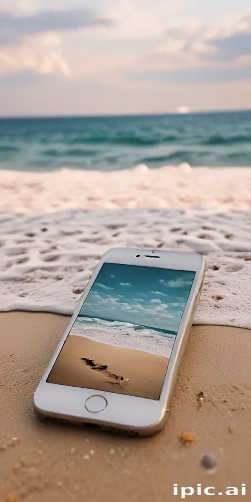 beach iphone