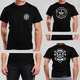 black tee mockup